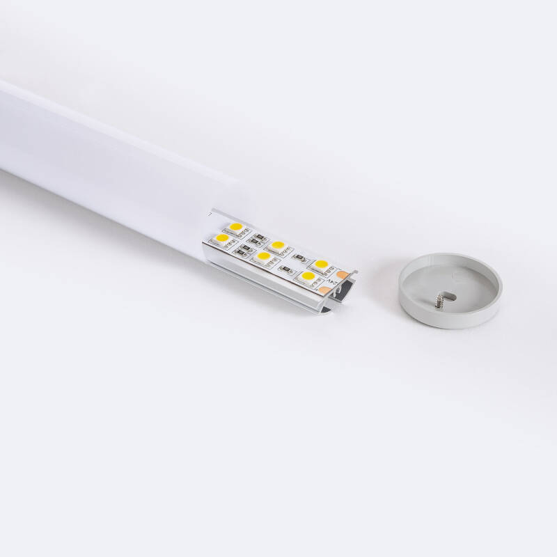 Perfil Aluminio Colgante Redondo 2m para Tira LED hasta 16 mm