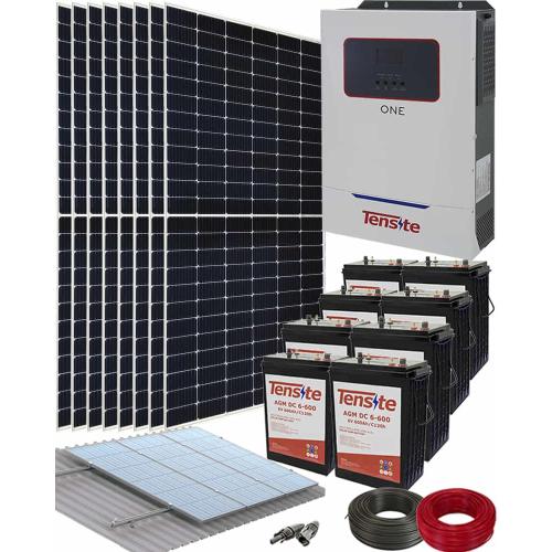 Kit Solar Vivienda Aislada 5000W 48V 18500Whdia