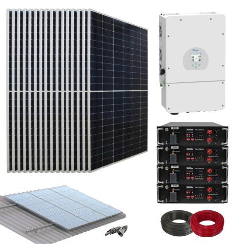 Kit de Placas Solares Híbrido con Inversor Deye 8000W
