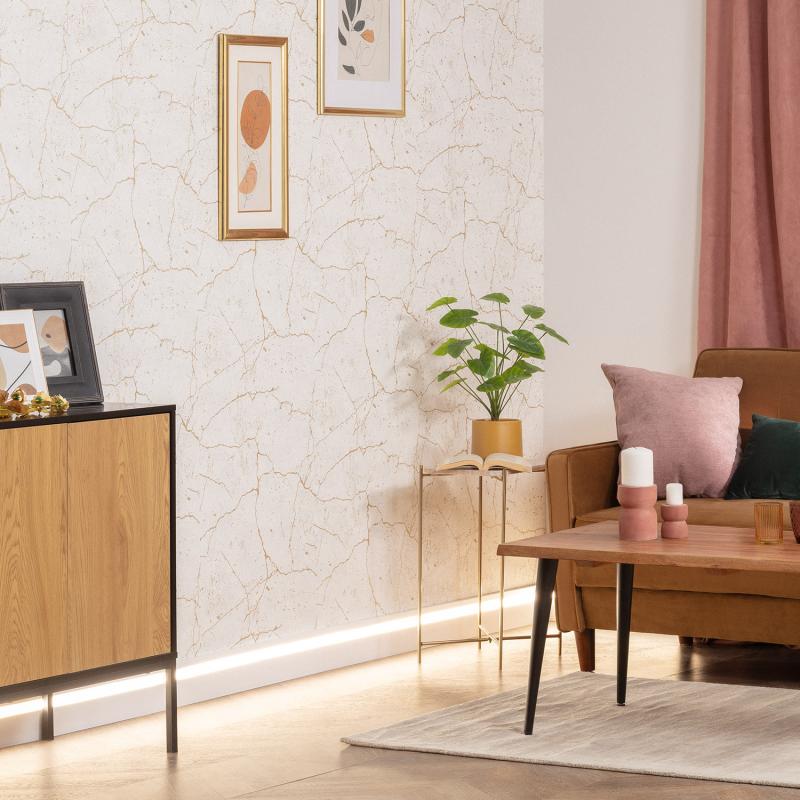 Moldura Rodapié para Tira LED Modern con Tapa Continua