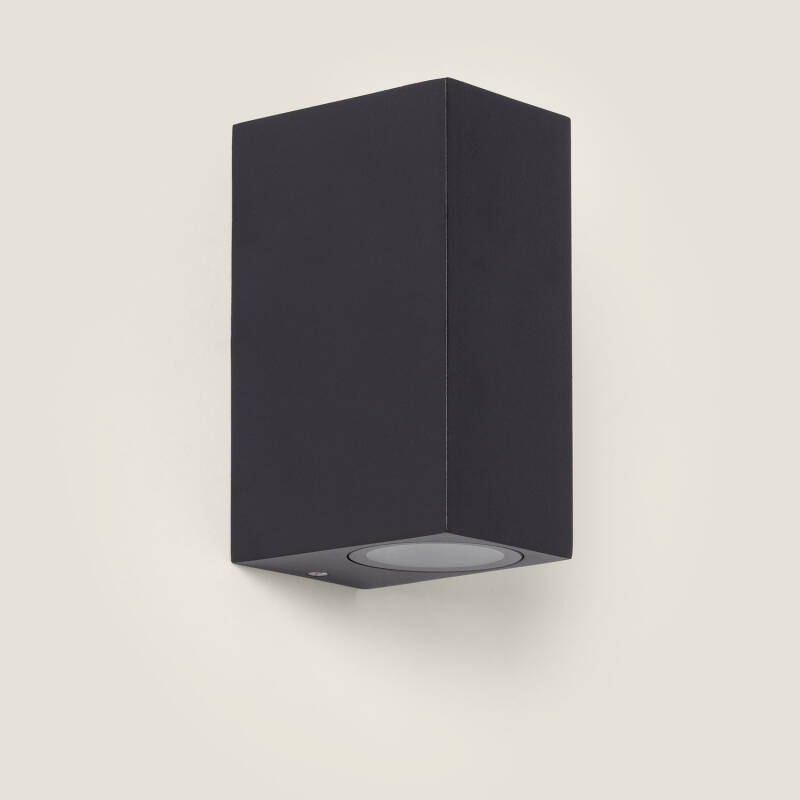 Aplique de Pared Exterior Aluminio Iluminación Doble Cara Negro Miseno