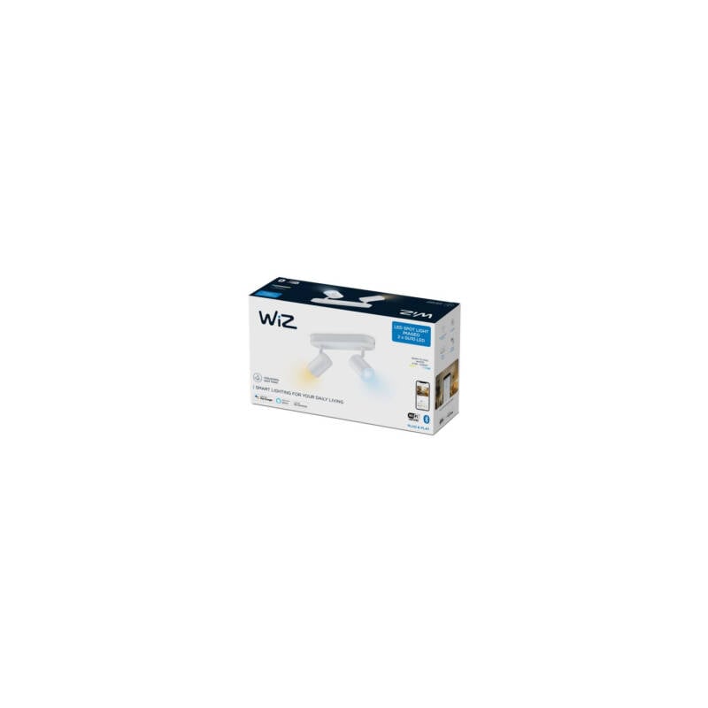 Lámpara de Techo LED Regulable CCT Seleccionable Smart WiFi+Bluetooth 4.9W Dos Focos WiZ Imageo
