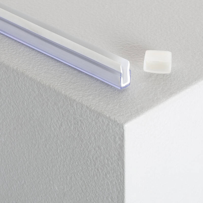 Perfil PC 1m para Tira Neón LED 24/48V DC 6x12 mm NFLEX6