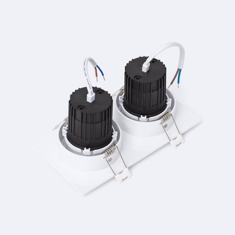 Downlight Cuadrado Basculante LED 14W Regulable Corte 75x155 mm