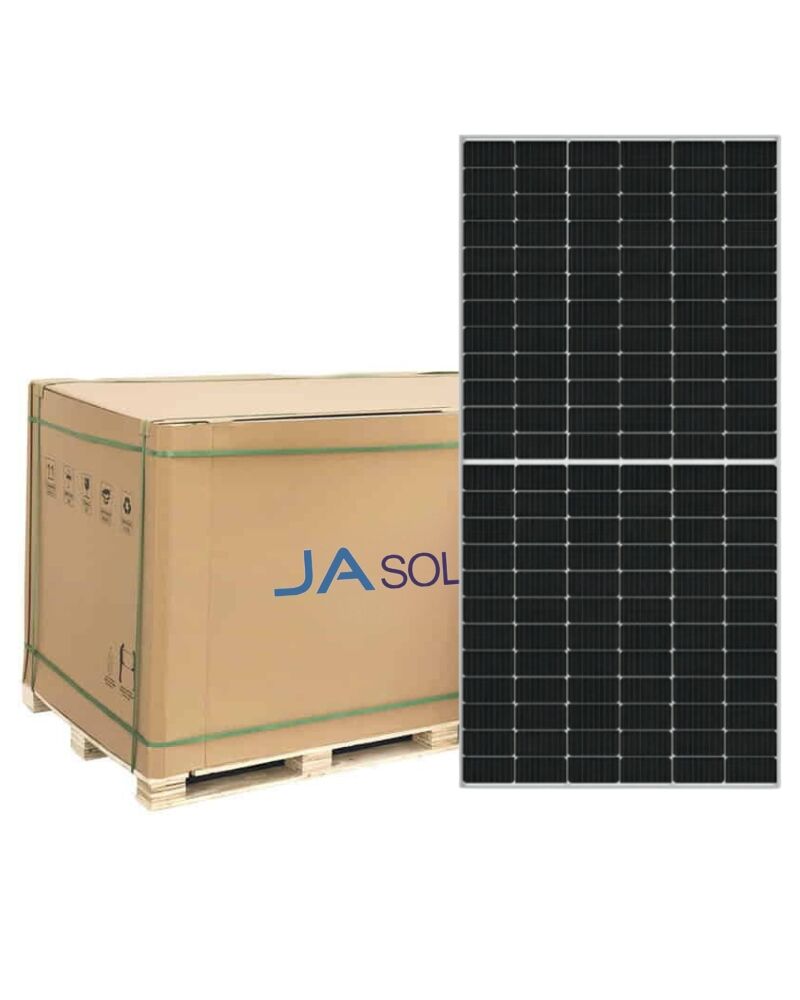 Pallet Paneles Solares Fotovoltaicos Bifaciales 590W Ja Solar TOPCon N-Type