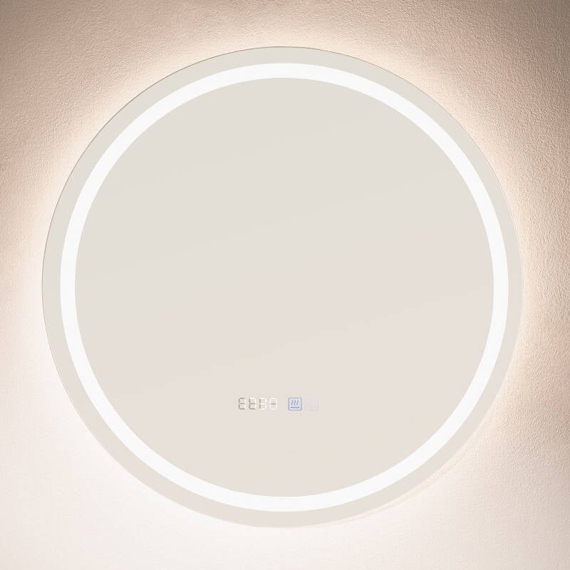 Espejo Baño con Luz LED Ø60 cm Stiniva