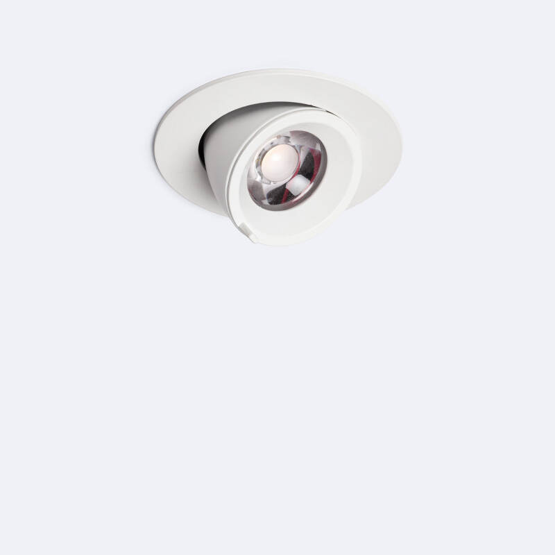 Downlight LED 10W Circular Direccionable Chip OSRAM CCT Seleccionable 120 lm/W LIFUD Corte Ø 80 mm