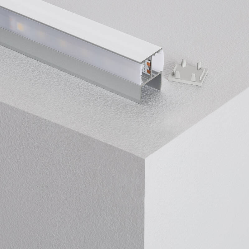 Perfil Aluminio Estantería para Tira LED hasta 12 mm
