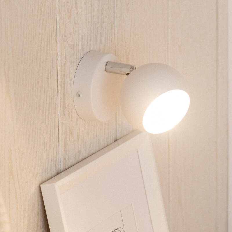 Lámpara de Pared Aluminio Orientable 1 Foco Blanco Ates