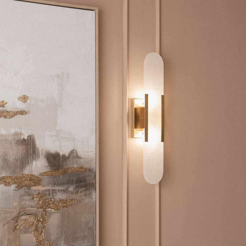 Lámpara de Pared Metal y Mármol Nandra
