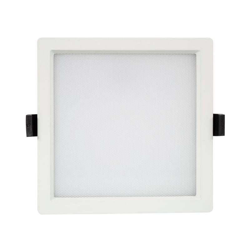 Downlight LED 25W Cuadrado SAMSUNG Aero 130 lm/W Microprismático LIFUD Corte 165x165 mm