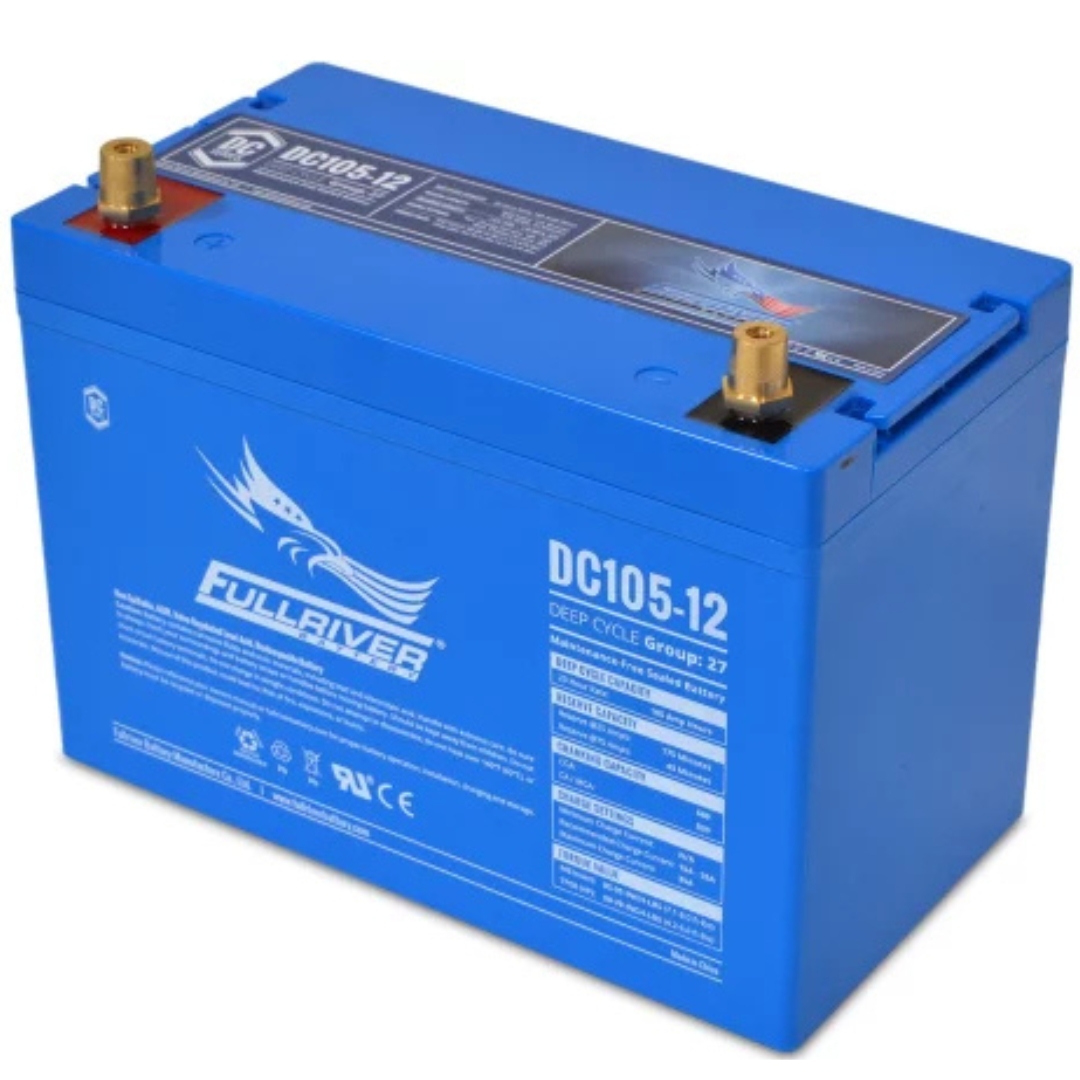 Batería AGM 105Ah Solar 12V C20 Monobloc Fullriver DC105-12