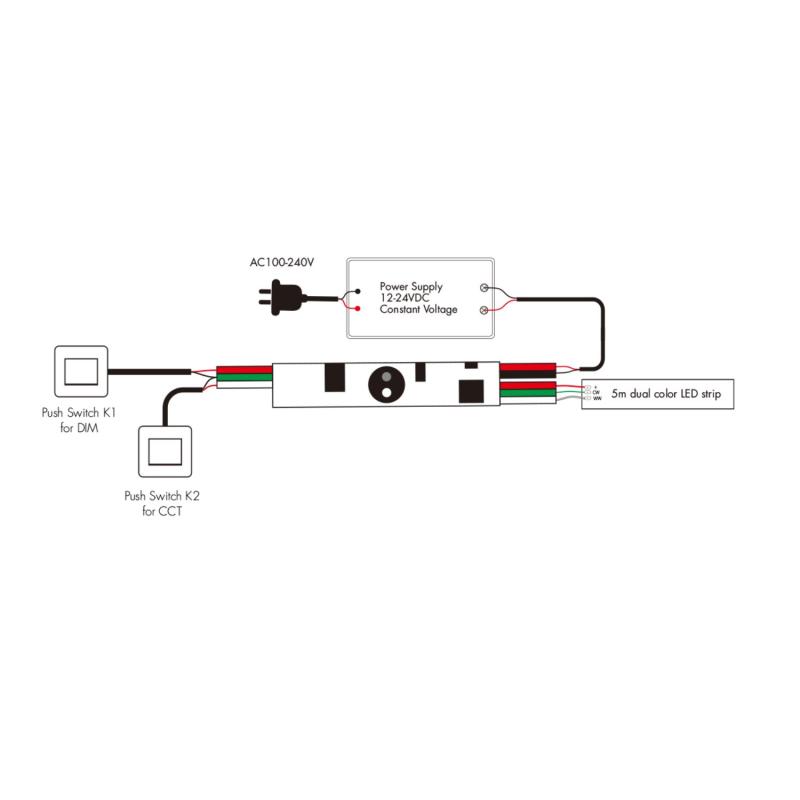 Mini Interruptor Regulador Sin Contacto por Movimiento para Tira LED 12-24V CCT SKYDANCE E2-B