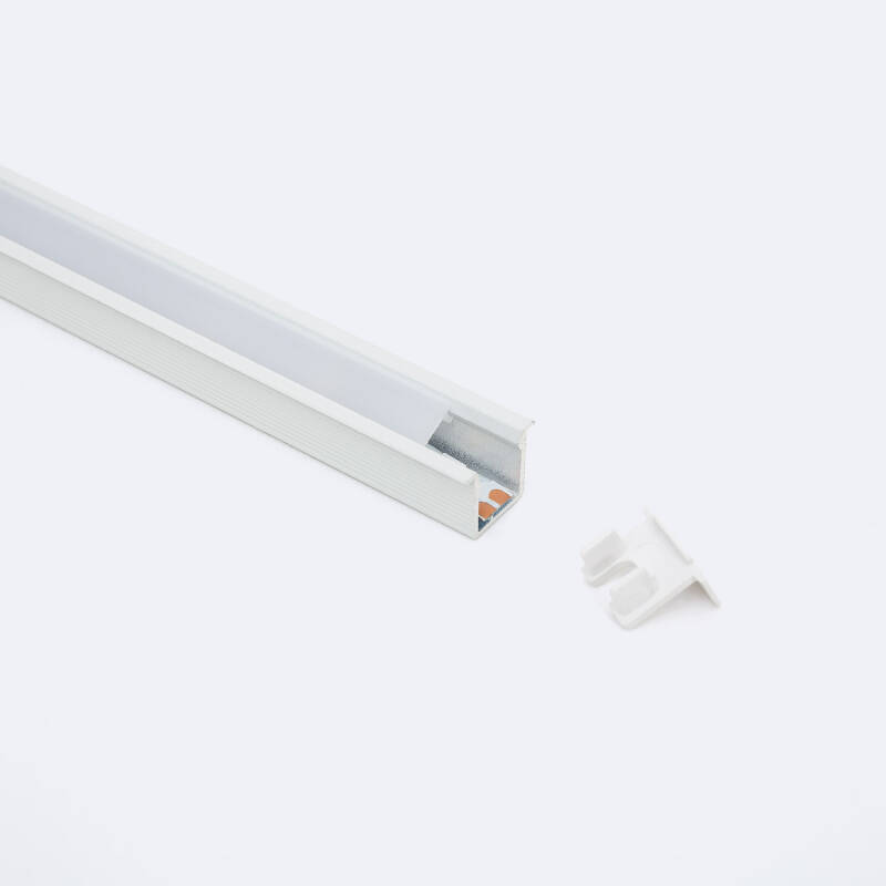Perfil Aluminio Empotrable con inclinación 30º 2m para Tira LED hasta 6 mm