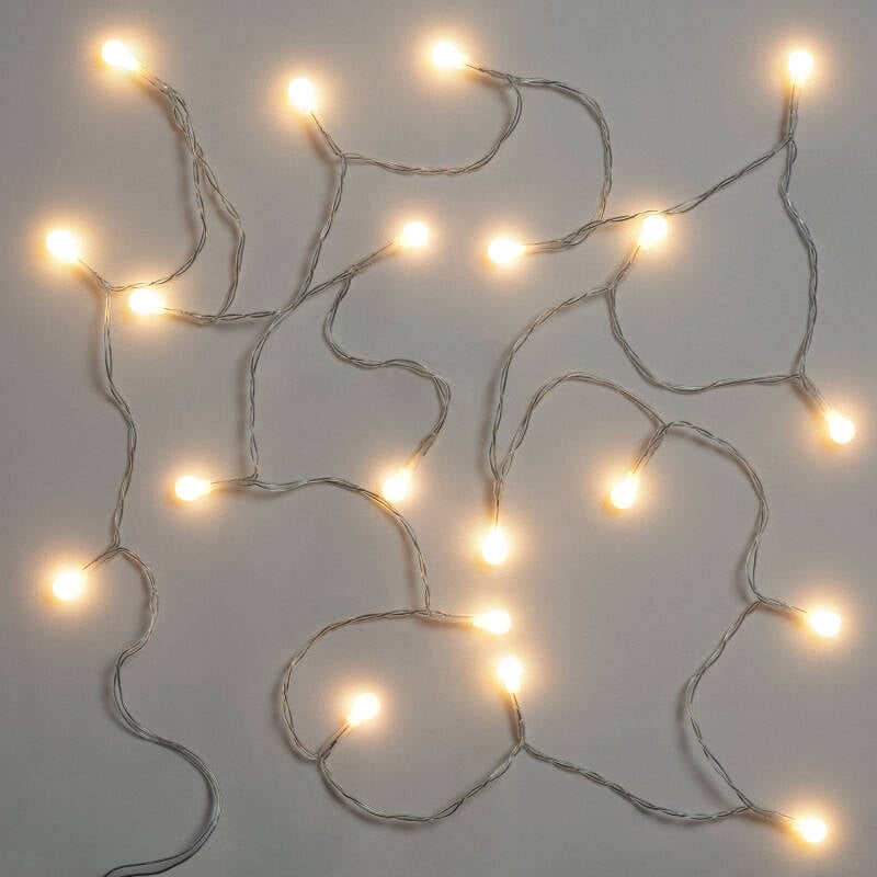 Guirnalda Cable LED 20 Mini Bolas con Batería 1m