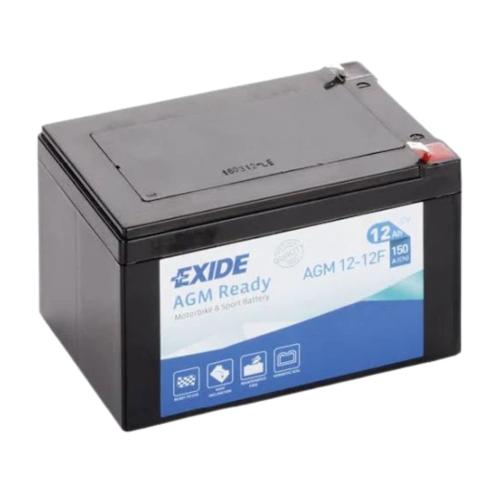 Batería Moto 12V 12Ah 150A AGM Ready Exide AGM12-12F