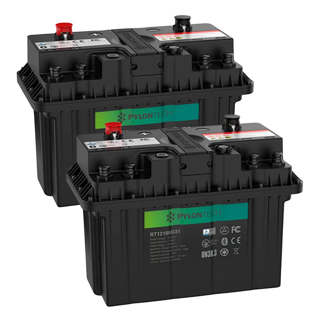 Pack 2ud Batería de Litio para Autocaravana Pylontech 12V 100Ah RT12100G31