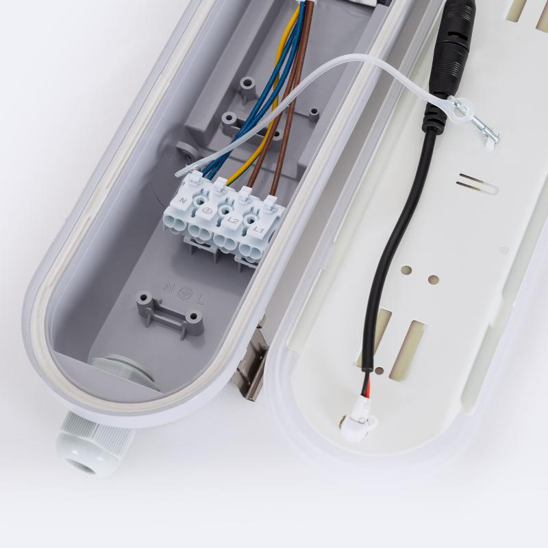 Pantalla Estanca LED 120cm 36W con Luz de Emergencia IP65