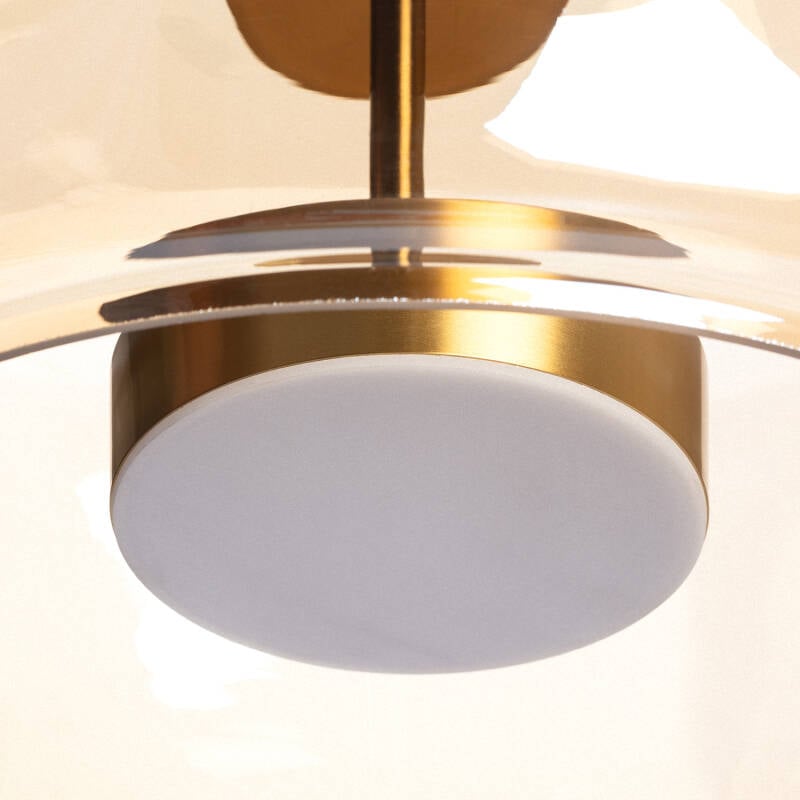 Lámpara Colgante LED 7W Metal y Cristal Aba