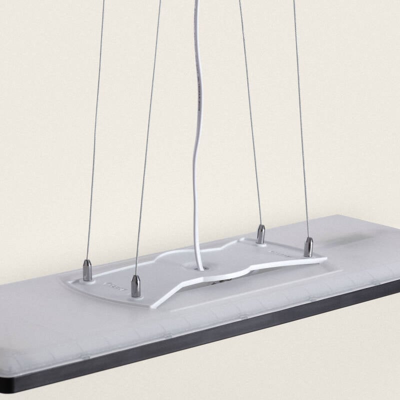 Lámpara Colgante LED 24W Rectangular SwitchCCT Seleccionable 580X200 mm Doble Cara Negro