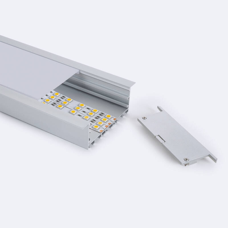 Perfil Aluminio Empotrable XL para Tiras LED hasta 60mm