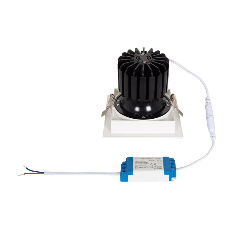 Foco Downlight LED 18W COB Direccionable 360º Cuadrado Corte 125x125 mm CRI90 Expert Color No Flicker