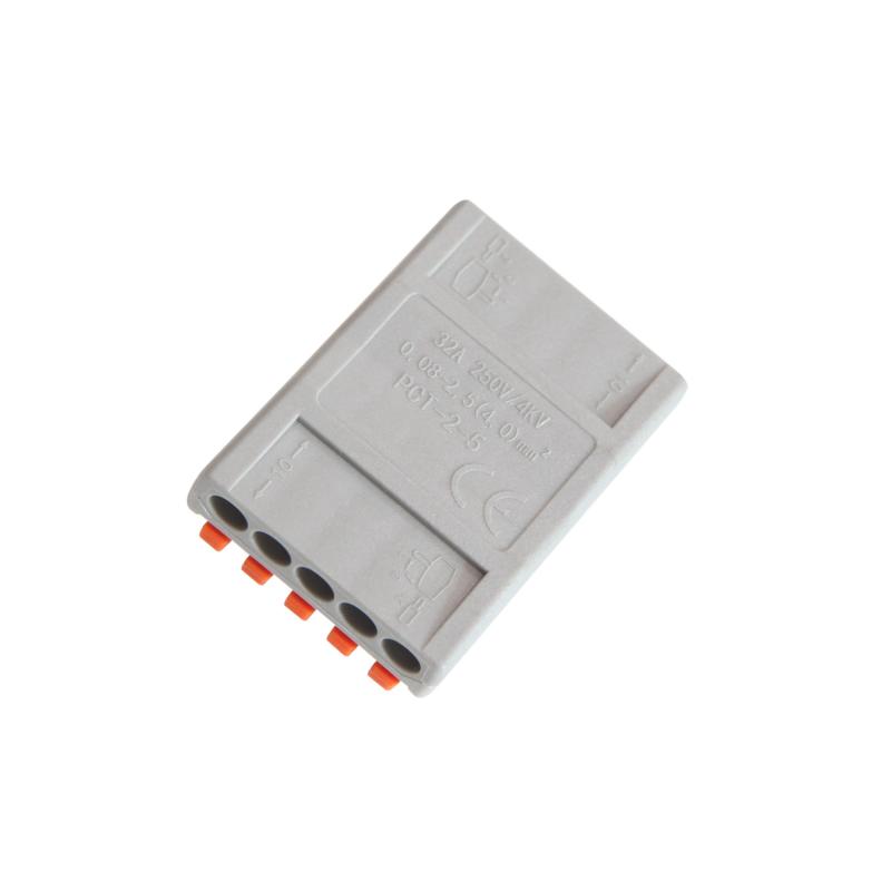 Pack 5 Conectores Rápidos 5 Entradas y 5 Salidas SPL-5 para Cable Eléctrico de 0.08-4mm²