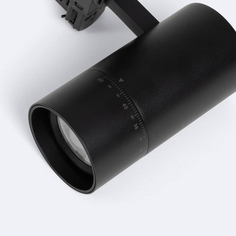Foco Carril LED Trifásico 20W Wild CCT Seleccionable Regulable TRIAC Multiángulo 24-60º