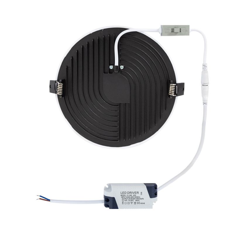 Placa LED 18W Circular Surface CCT Seleccionable Corte Ø 160 mm IP54