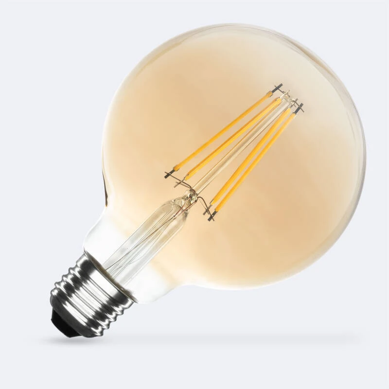 Bombilla Filamento LED E27 8W 750 lm Regulable G95 Gold