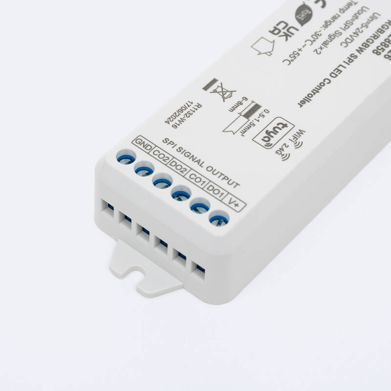 Controlador WIFI Tira LED Digital SPI RGB/RGBW 12-24V SKYDANCE WT-SPI Compatible con Mando RF