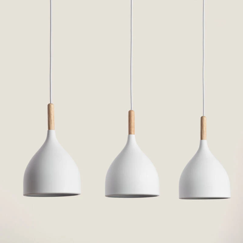 Lámpara Colgante Metal y Madera Karlek