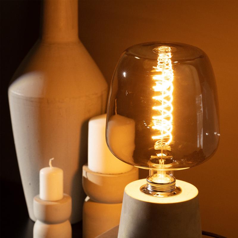Bombilla Filamento LED E27 8W 800 lm G235 Smoky