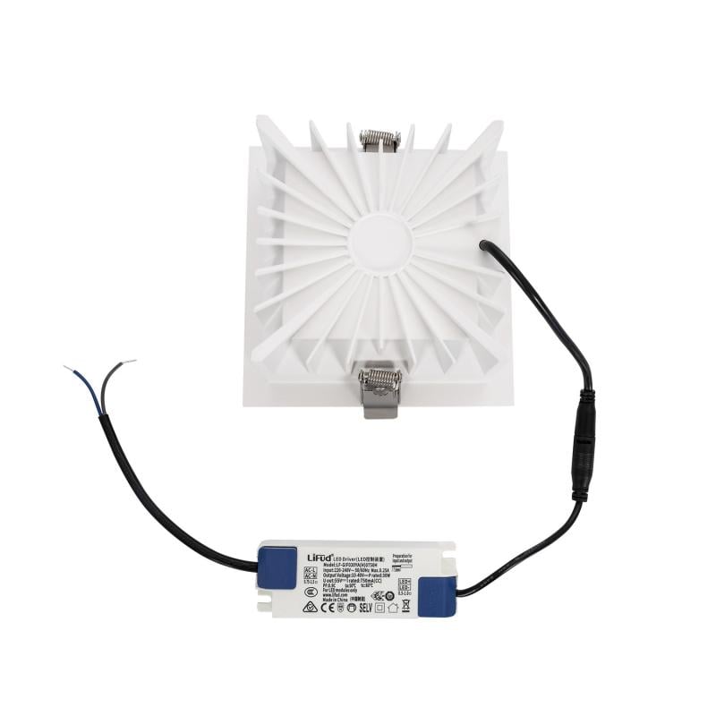 Downlight LED 30W Cuadrado Premium CRI90 LIFUD Corte 145x145 mm