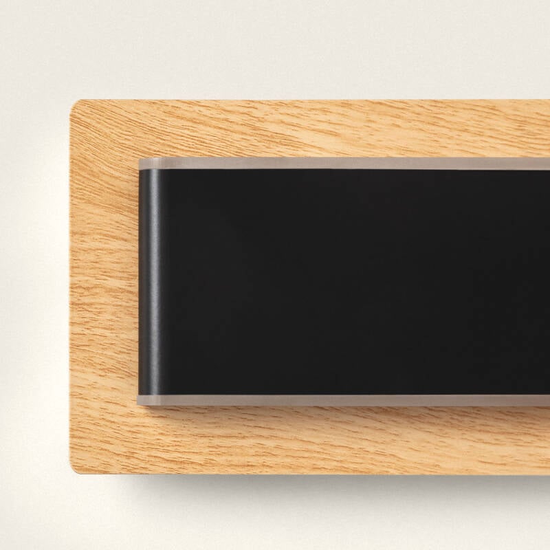 Aplique de Pared LED con Luz de Lectura Metal y Madera Adalia