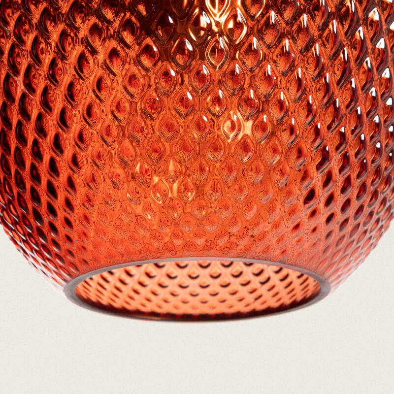 Lámpara Colgante Metal y Cristal Red Stiklu