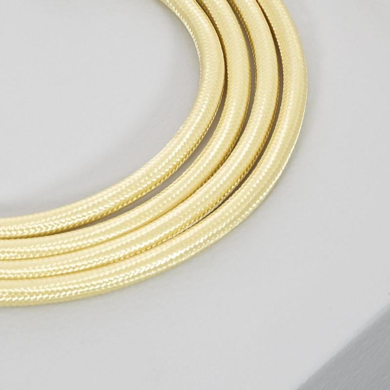 Cable Textil Eléctrico Dorado