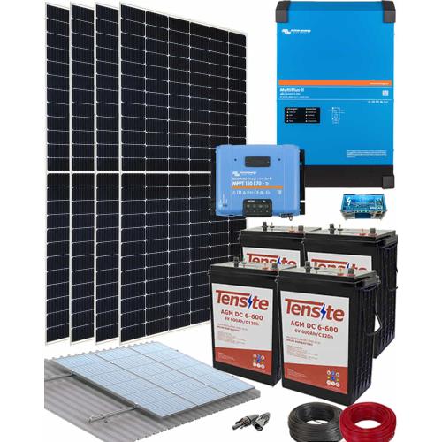Kit Solar 3000W 24V 8100Whdia con inversor Victron