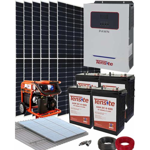 Kit Solar Aislada 3000W 24V 9600Whdia