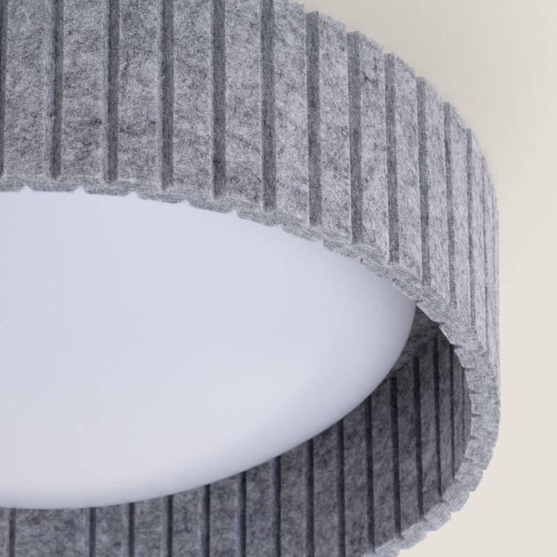 Plafón LED Acústico 18W Circular Fieltro Ø400 mm CCT Seleccionable Kaptyn