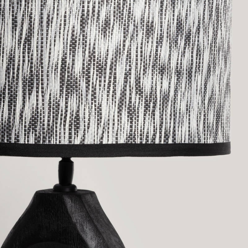 Lámpara de Mesa Madera Black Darshan ILUZZIA