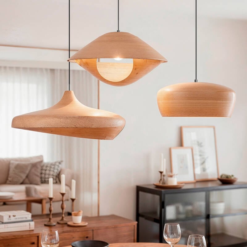 Lámpara Colgante Bambú Shuka Acacia  Ø480 mm ILUZZIA