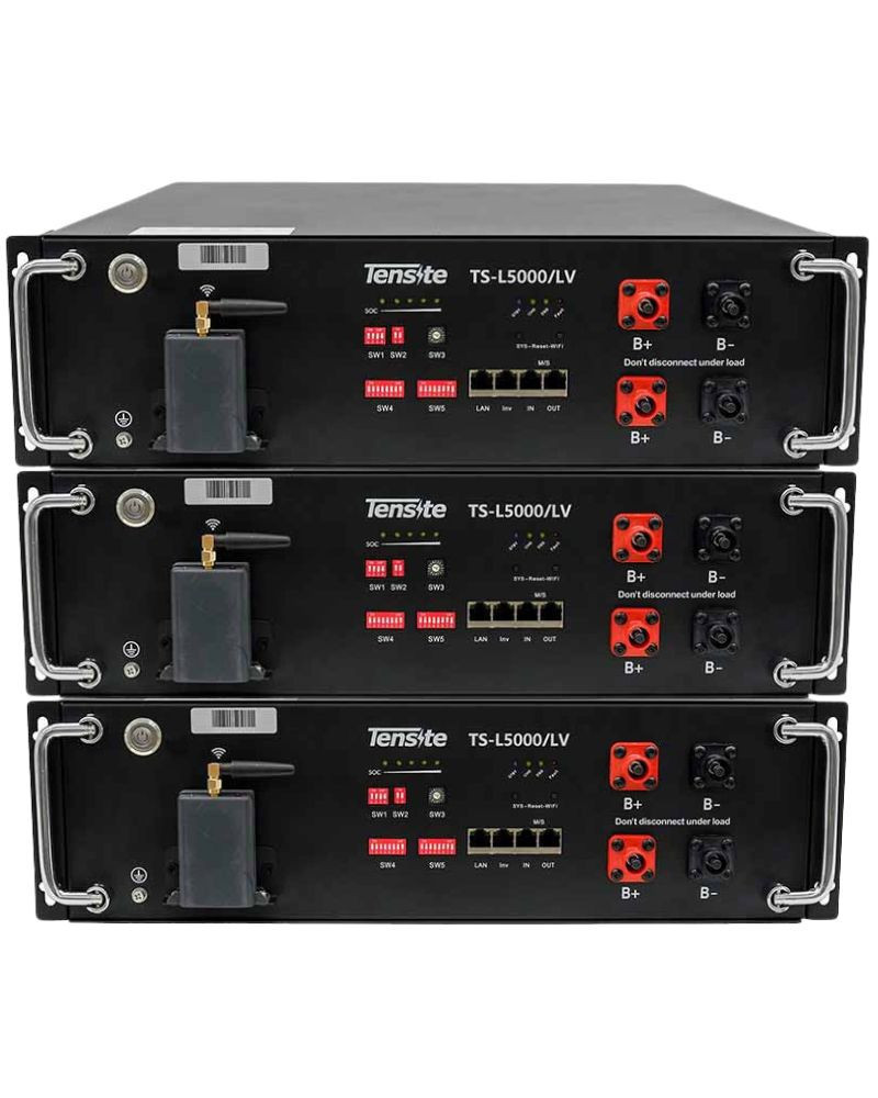 Pack 3 unidades de Baterías para Placas Solares Tensite 48V TS-L5000/LV 5kWh 300Ah de litio