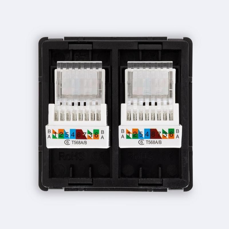Toma RJ45 Cat 6 Doble Internet Modern