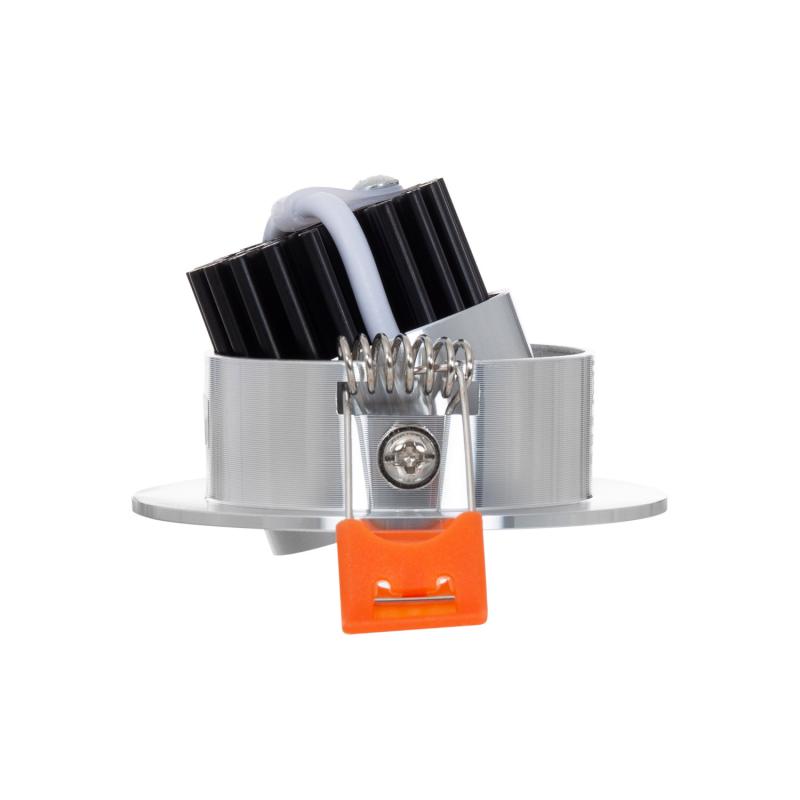 Foco Downlight LED 5W Circular COB CRI90 Corte Ø 55 mm Silver