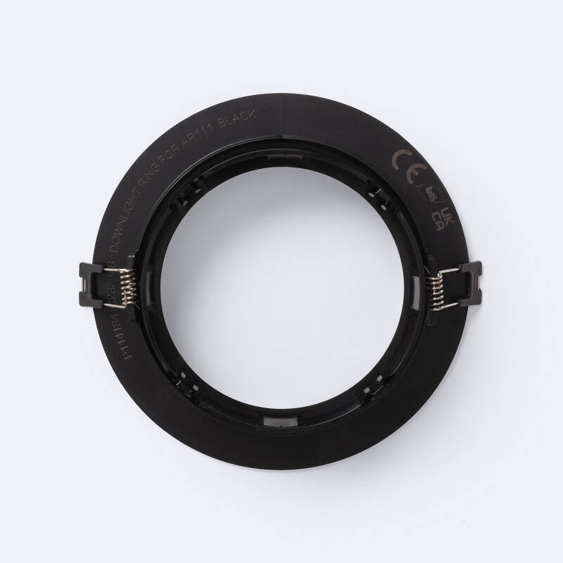 Aro Downlight Empotrable Circular Direccionable para Bombilla LED GU10 AR111 Corte Ø135 mm