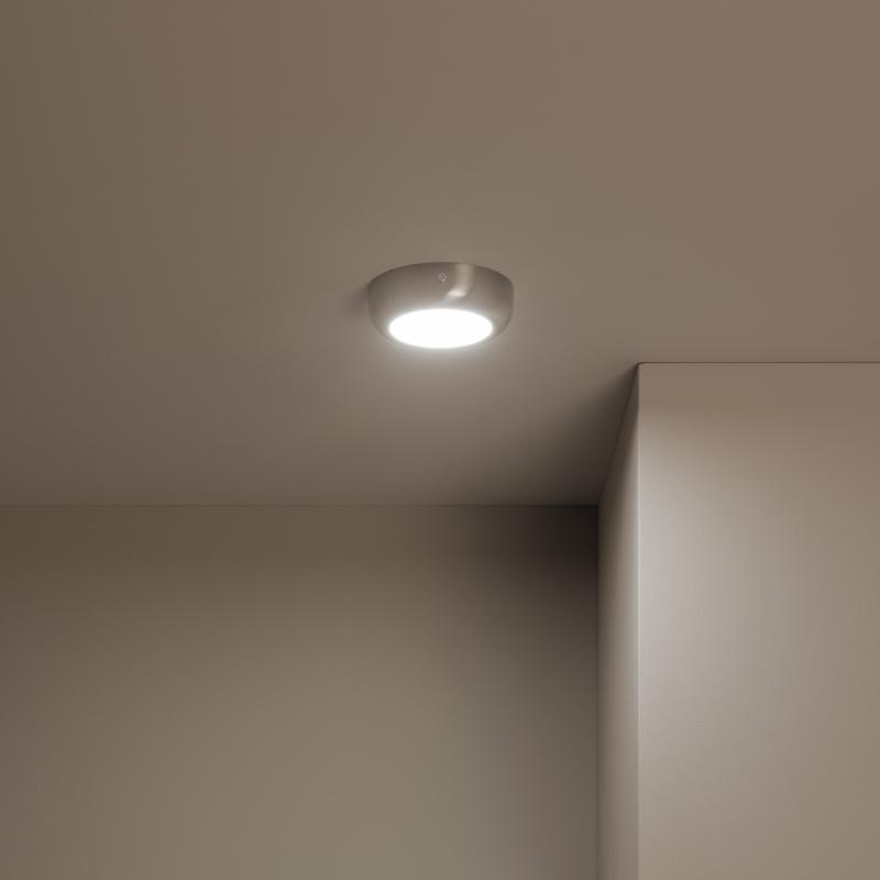 Plafón LED 6W Circular Metal Ø120 mm Design Silver