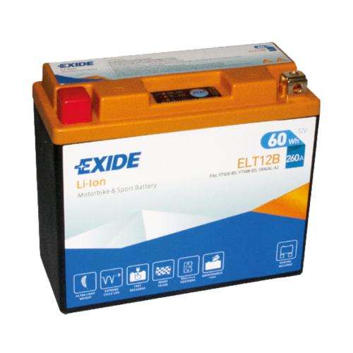 Batería de Litio para Moto 12V 5Ah 260A Exide ELT12B