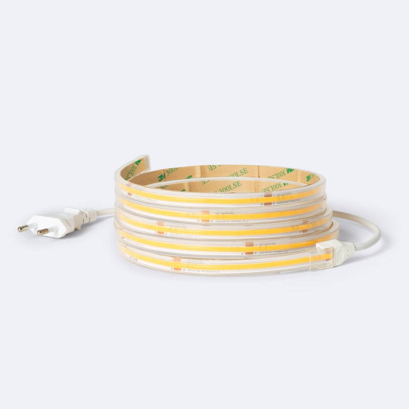 Tira LED Regulable 220V COB Autorrectificada 560 LED/m 14W/m 1250lm/m SILICONE FLEX IC-2P Ancho 10mm Corte 10cm IP65 a Medida