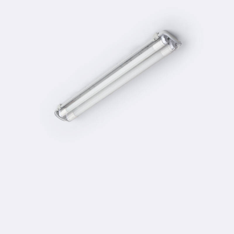 Pantalla Estanca 60cm IP65 con dos Tubos LED Cristal 9W 140lm/W